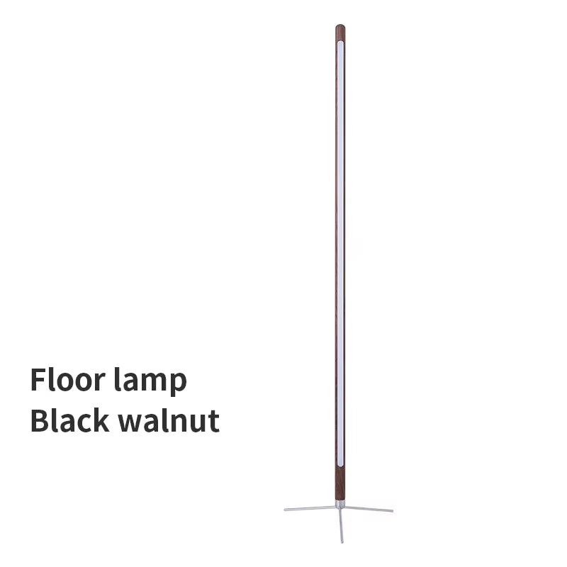 LED Wooden Standing Floor Lamp Modern Simple Design Solid Wood Art Decor Atmosphere Light 360° Adjustable Portable Ambient Lamps