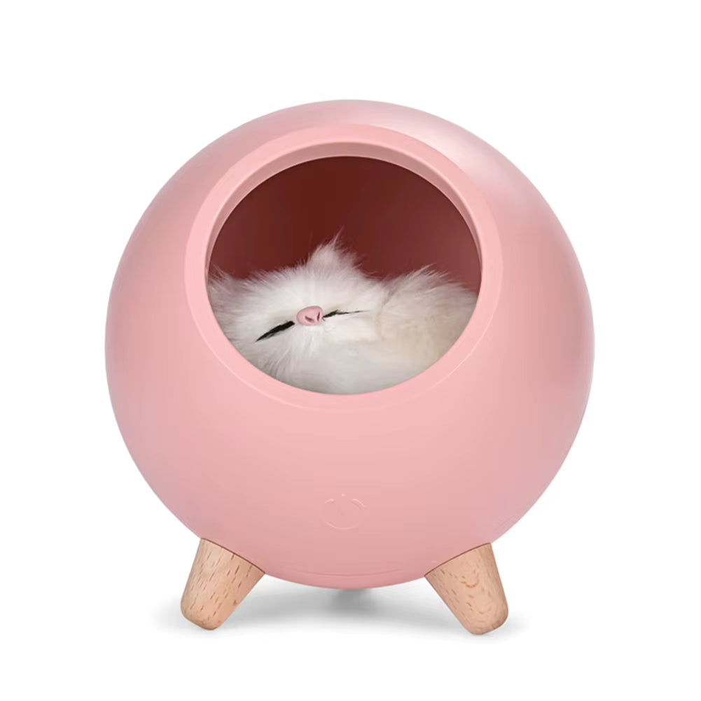 Creative Little Cat Pet Night Light LED Bedsdie Table Decor Lamp USB Rechargeable Bedroom Sleeping Light Gifts for Children Kids