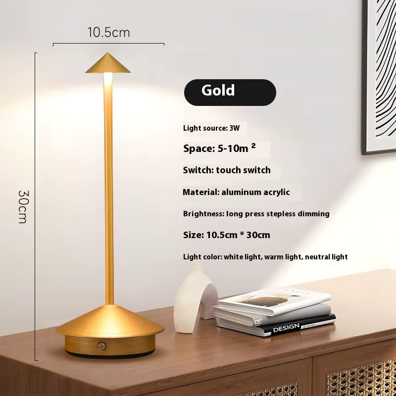 Creative Dining Touch Led Hotel Bar Coffee Pina Pro Table Lamp Rechargeable Table Lamp Lampada Da Tavolo Decorative Desk Lamp