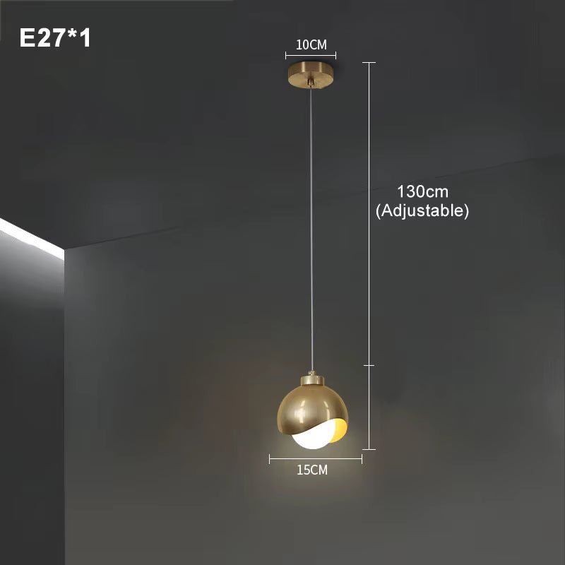 Modern Simple Crystal Pendant Light Luxury Bedroom Bedside Hanging Lamp Nordic Minimalist Long Line Living Room Home Decor