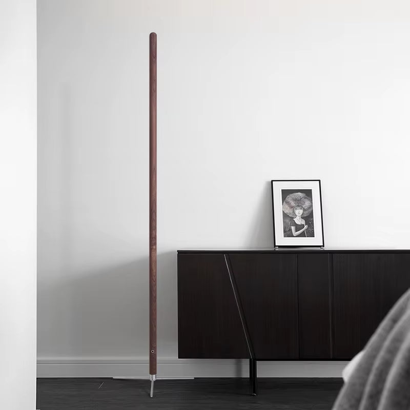 LED Wooden Standing Floor Lamp Modern Simple Design Solid Wood Art Decor Atmosphere Light 360° Adjustable Portable Ambient Lamps