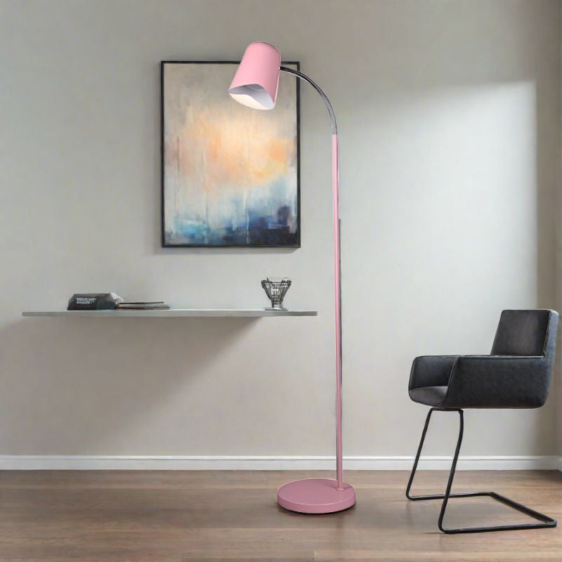All Purpose Adjustable Floor Lamp Available 7 Different Colours - Matt Pink