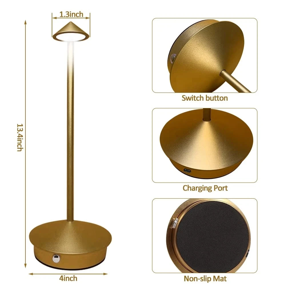 Creative Dining Touch Led Hotel Bar Coffee Pina Pro Table Lamp Rechargeable Table Lamp Lampada Da Tavolo Decorative Desk Lamp