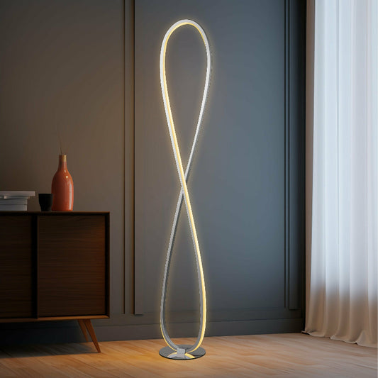 Infinite LED Floor Lamp - Chrome