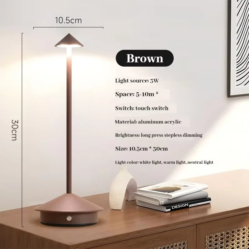 Creative Dining Touch Led Hotel Bar Coffee Pina Pro Table Lamp Rechargeable Table Lamp Lampada Da Tavolo Decorative Desk Lamp