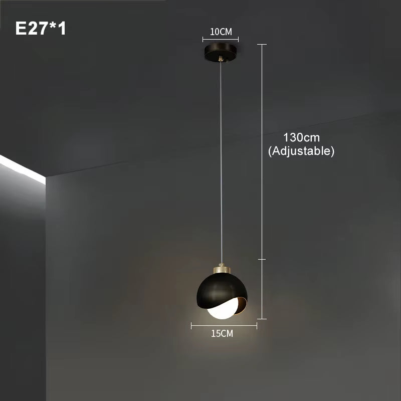 Modern Simple Crystal Pendant Light Luxury Bedroom Bedside Hanging Lamp Nordic Minimalist Long Line Living Room Home Decor