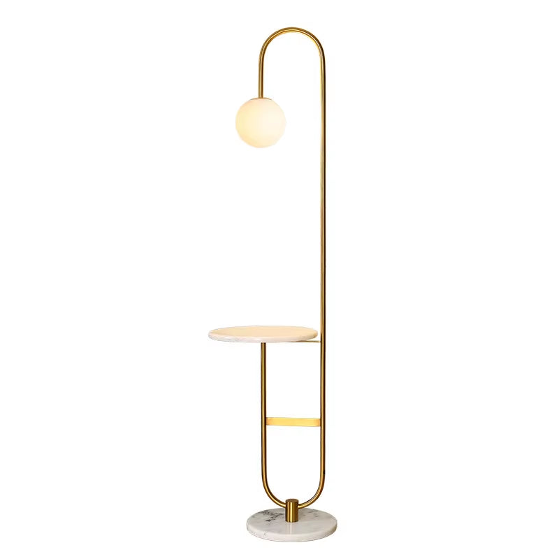 Modern Floor Lamp Nordic Standing Lamp with round Table Art Deco Floor Lamps for Living Room LED Sofa Floor Lights for Tea Table