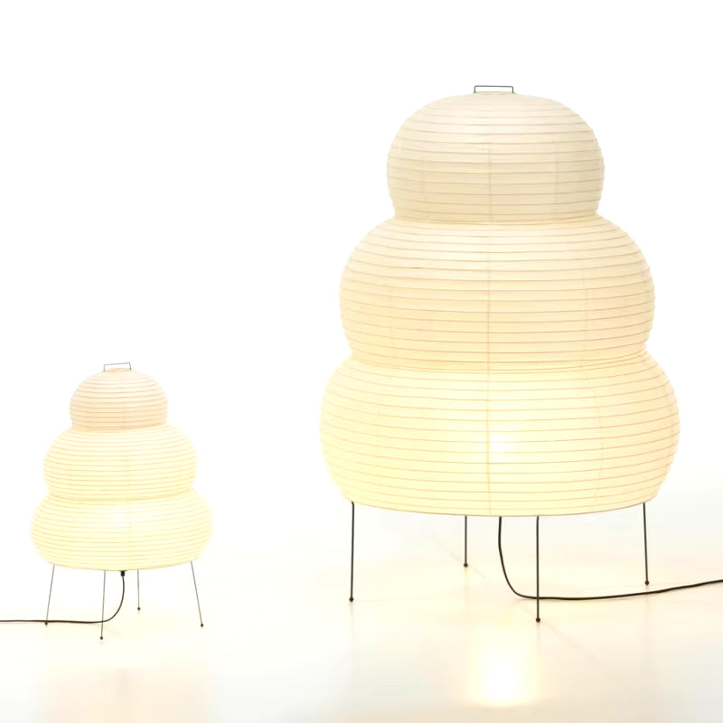 Japanese Wabi-Sabi Tripod Floor Lamp Bedroom Bedside Living Dining Room Study Loft Decor Desk Light White Rice Paper Table Lamp