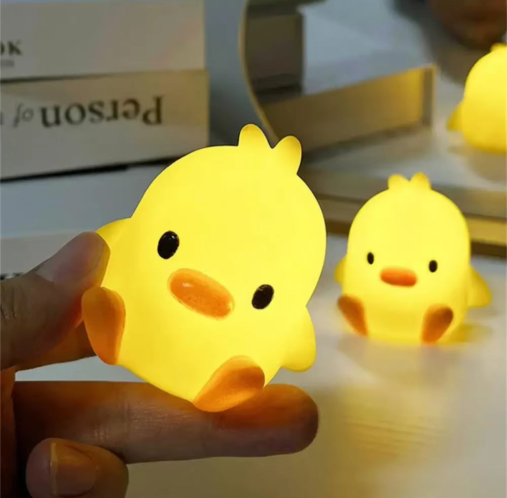 Duck Night Light Bedroom Decoration Cute Cartoon Animal Night Light Christmas Gifts for Kids Room Bedside Sleeping Lamp