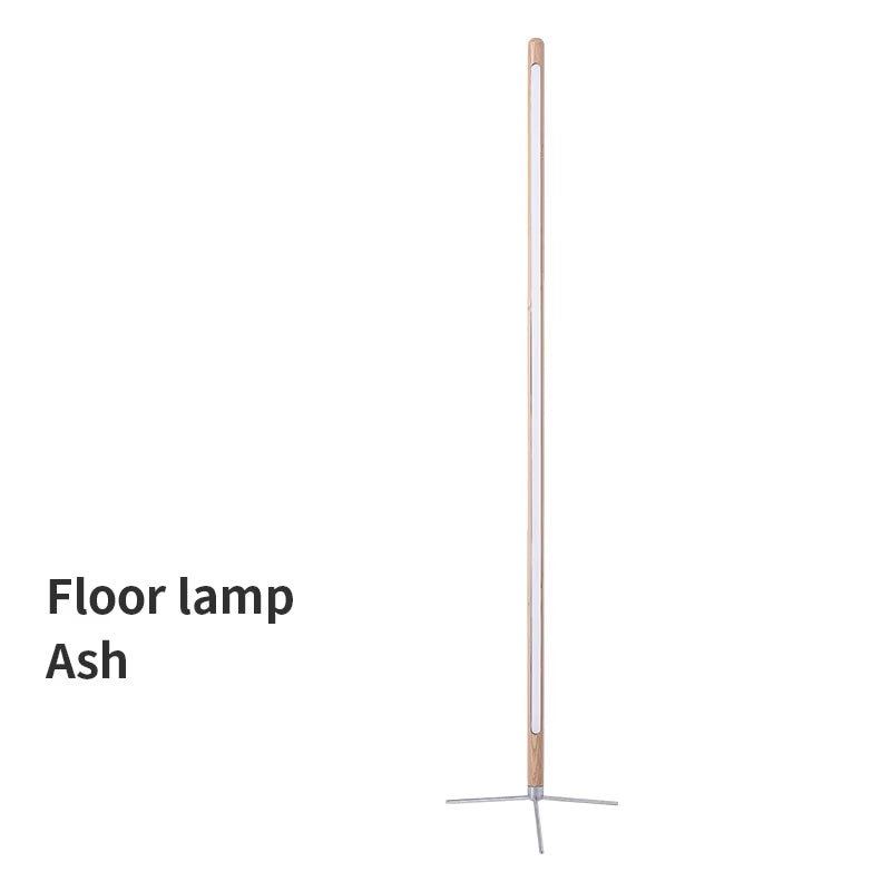 LED Wooden Standing Floor Lamp Modern Simple Design Solid Wood Art Decor Atmosphere Light 360° Adjustable Portable Ambient Lamps